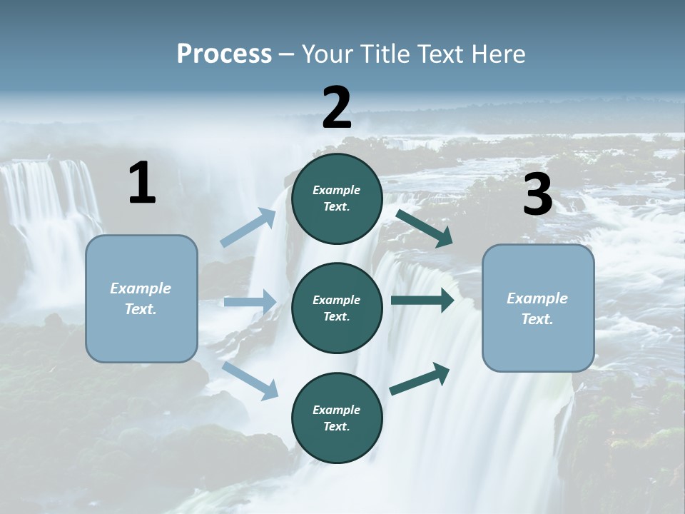 A Large Waterfall With Water Coming Out Of It PowerPoint Template