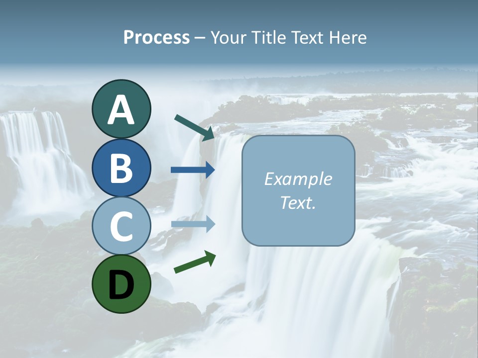 A Large Waterfall With Water Coming Out Of It PowerPoint Template