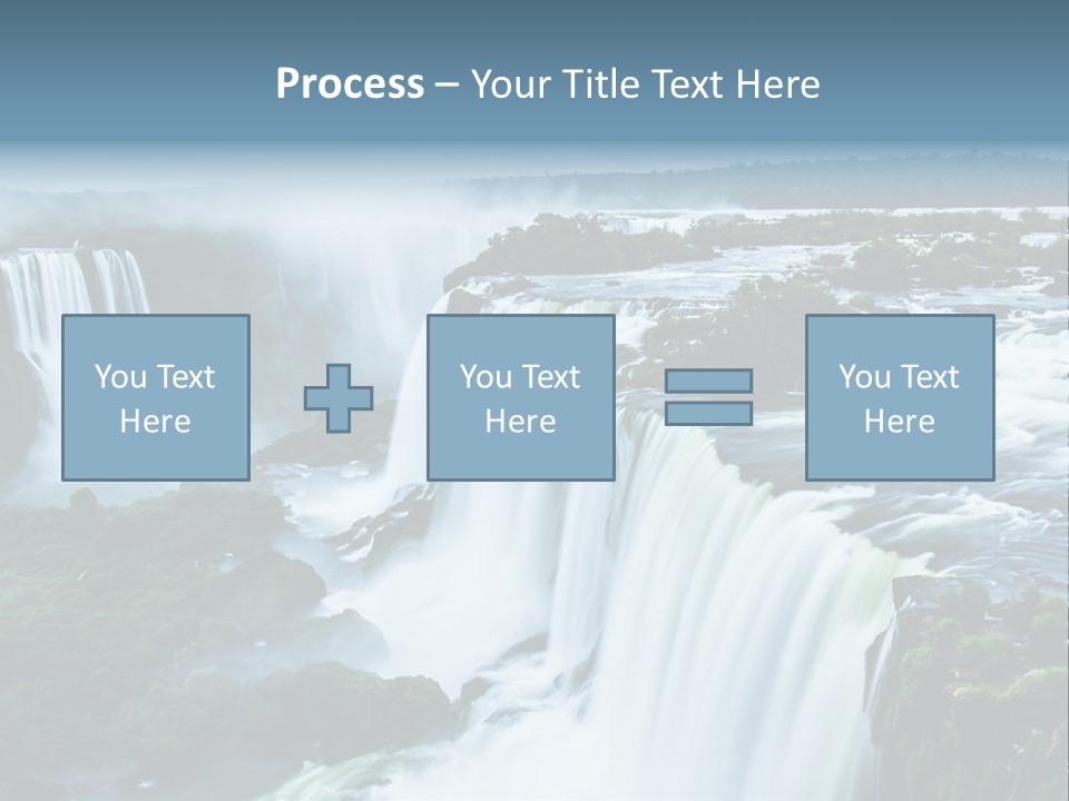 A Large Waterfall With Water Coming Out Of It PowerPoint Template