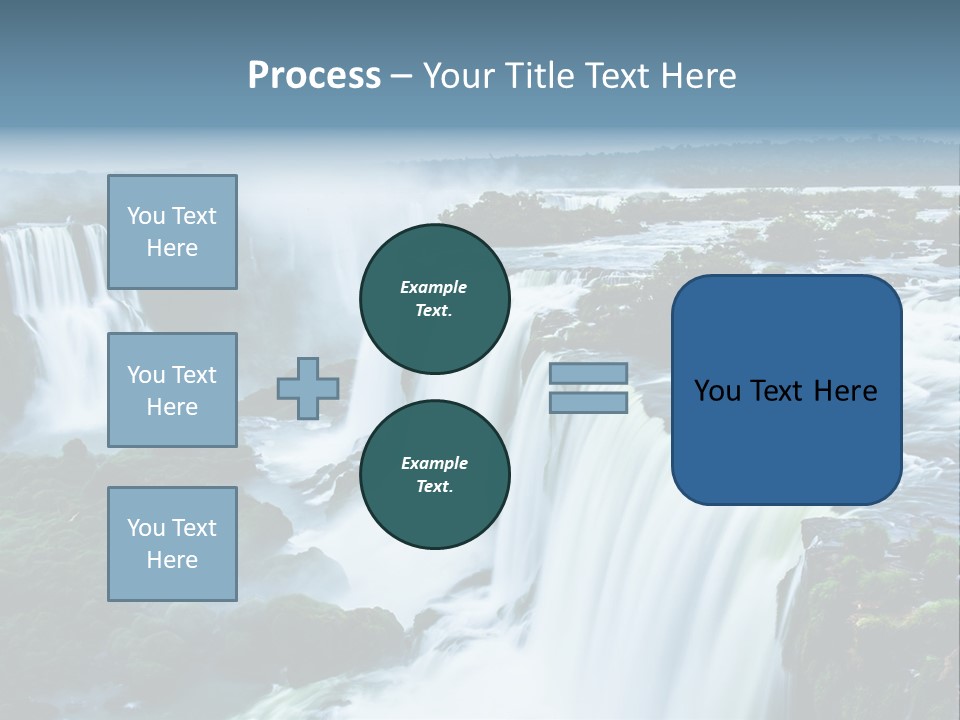 A Large Waterfall With Water Coming Out Of It PowerPoint Template
