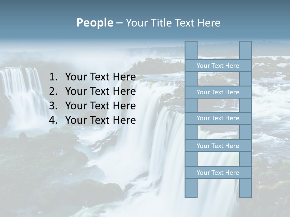 A Large Waterfall With Water Coming Out Of It PowerPoint Template
