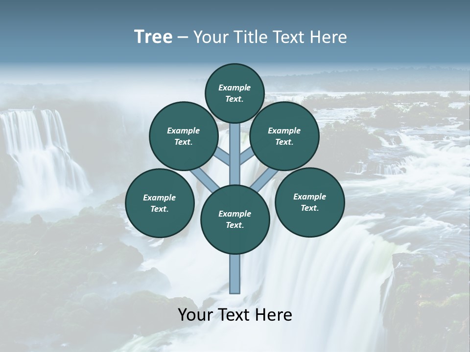 A Large Waterfall With Water Coming Out Of It PowerPoint Template