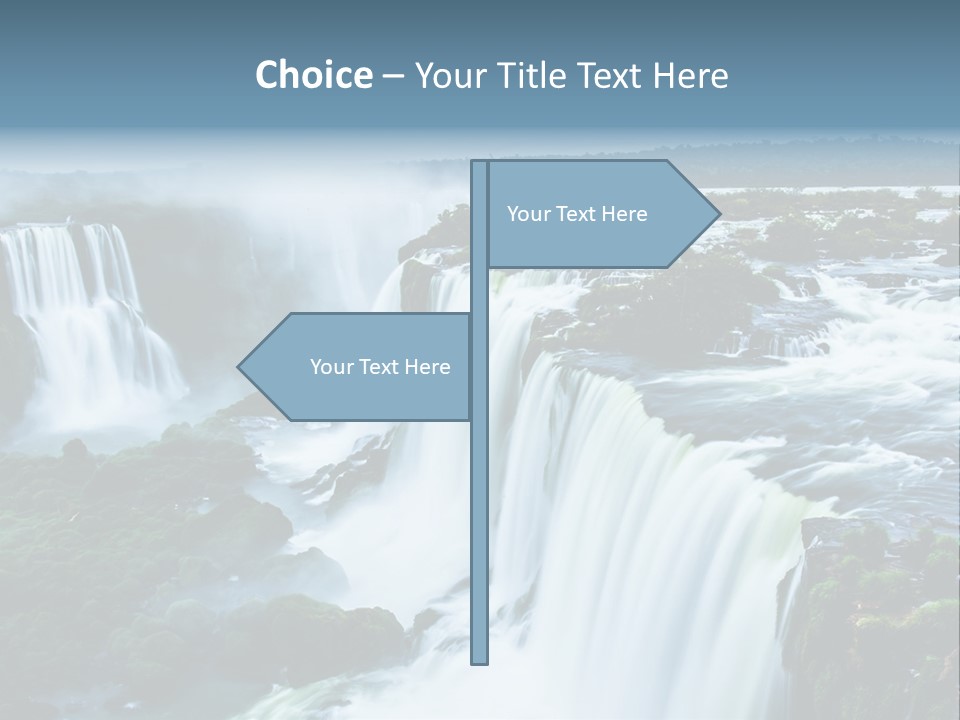 A Large Waterfall With Water Coming Out Of It PowerPoint Template