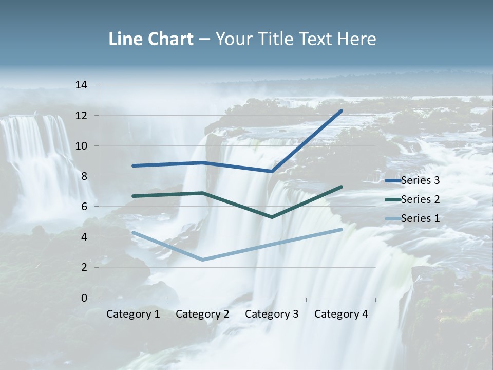 A Large Waterfall With Water Coming Out Of It PowerPoint Template