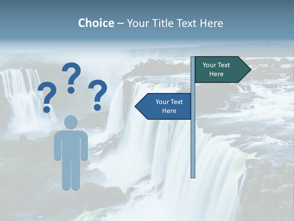 A Large Waterfall With Water Coming Out Of It PowerPoint Template