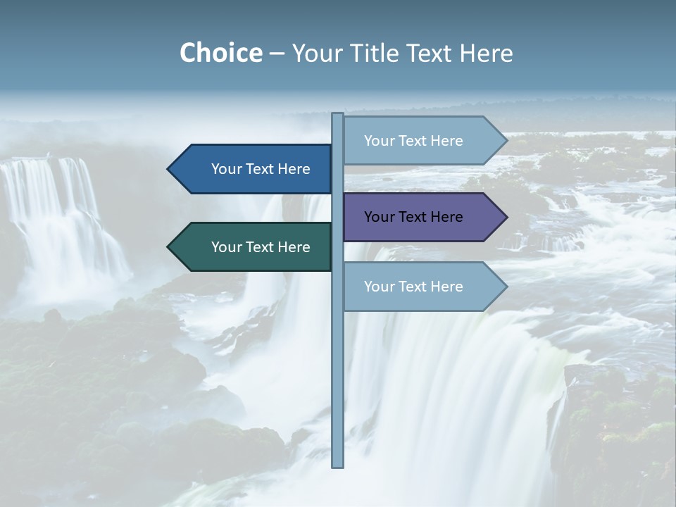 A Large Waterfall With Water Coming Out Of It PowerPoint Template
