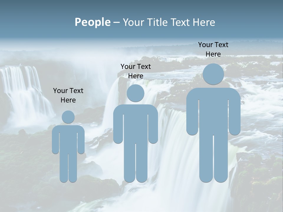 A Large Waterfall With Water Coming Out Of It PowerPoint Template