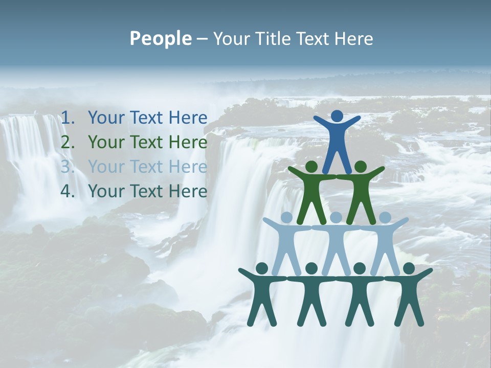 A Large Waterfall With Water Coming Out Of It PowerPoint Template