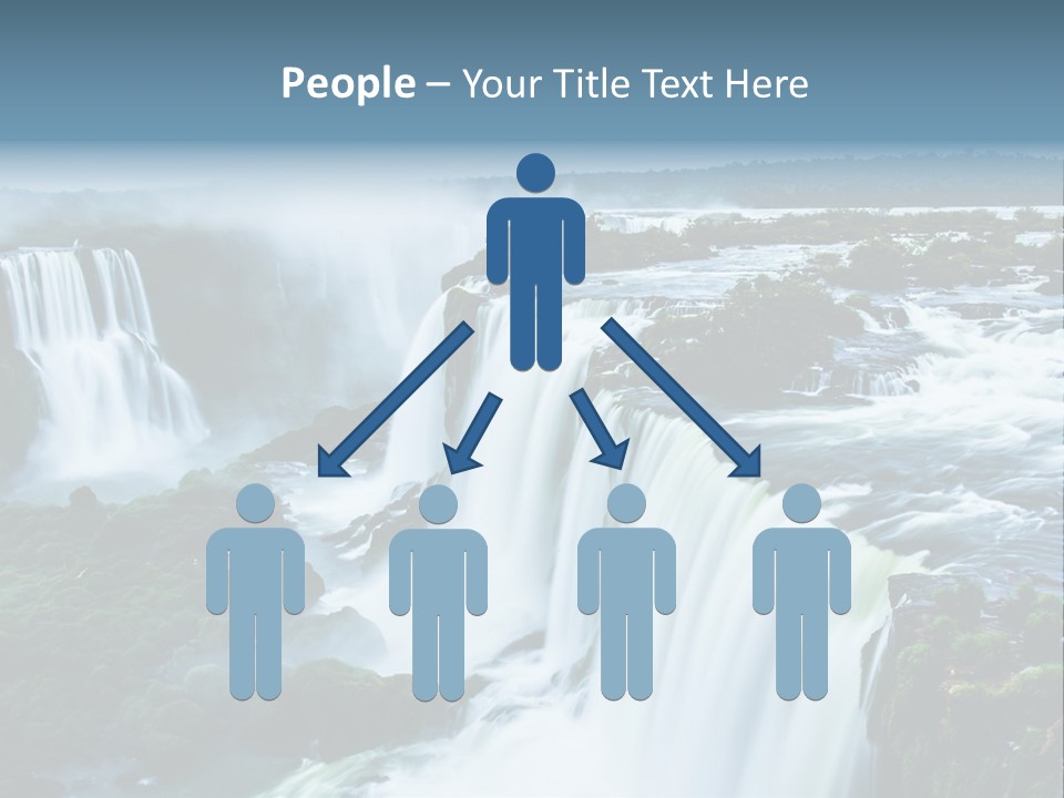 A Large Waterfall With Water Coming Out Of It PowerPoint Template
