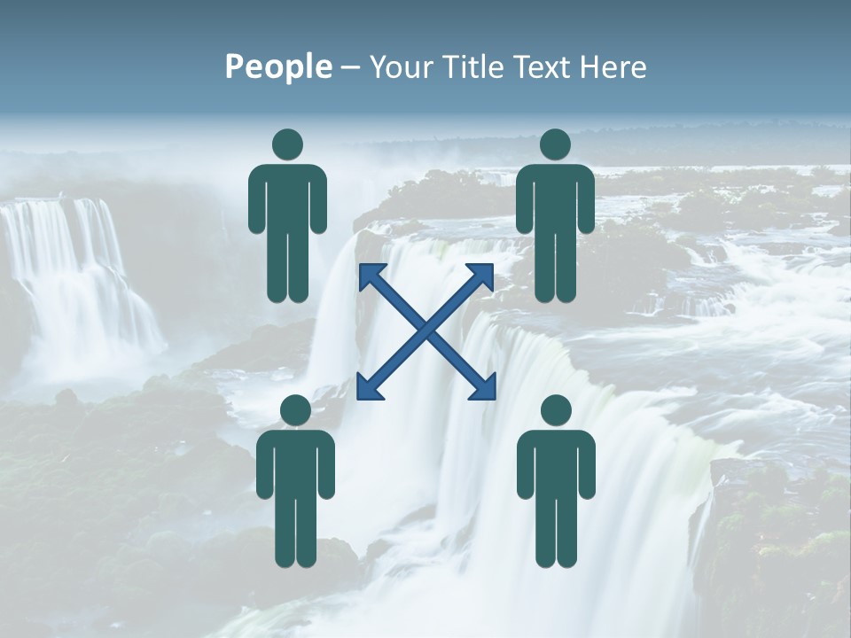 A Large Waterfall With Water Coming Out Of It PowerPoint Template