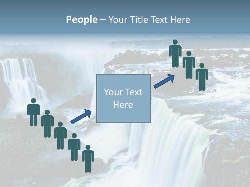 A Large Waterfall With Water Coming Out Of It PowerPoint Template