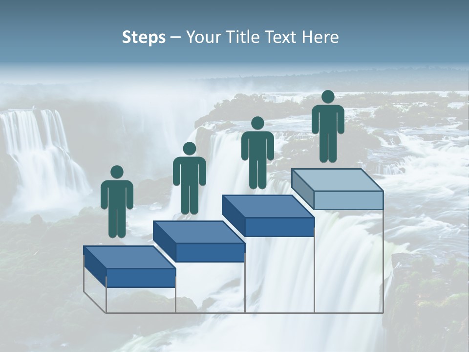 A Large Waterfall With Water Coming Out Of It PowerPoint Template
