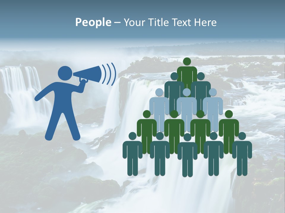 A Large Waterfall With Water Coming Out Of It PowerPoint Template