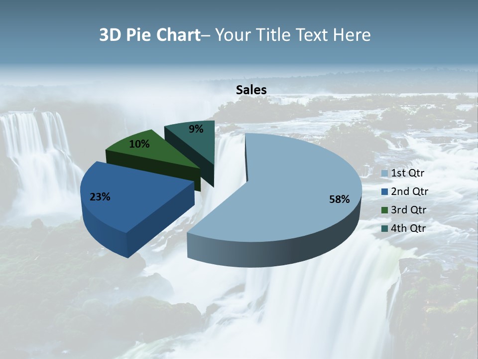 A Large Waterfall With Water Coming Out Of It PowerPoint Template