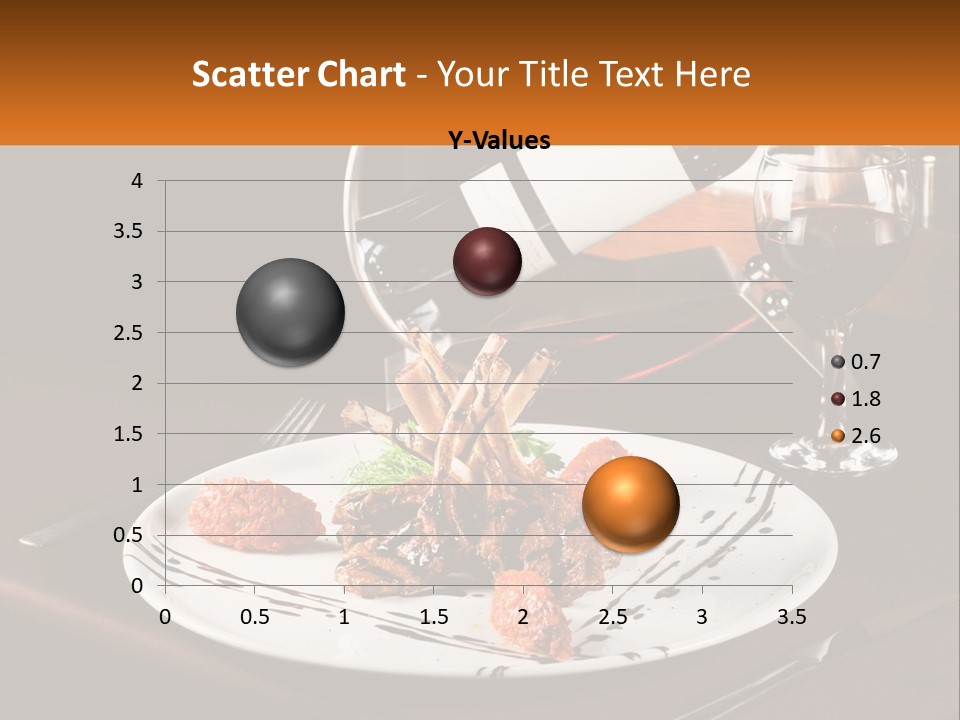 A Plate Of Food And A Glass Of Wine On A Table PowerPoint Template