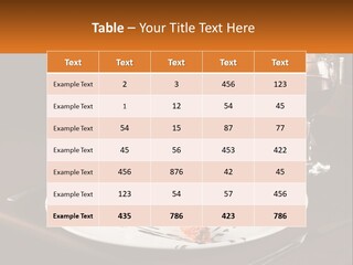 A Plate Of Food And A Glass Of Wine On A Table PowerPoint Template