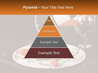 A Plate Of Food And A Glass Of Wine On A Table PowerPoint Template