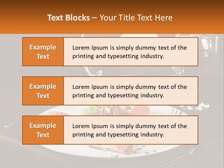A Plate Of Food And A Glass Of Wine On A Table PowerPoint Template