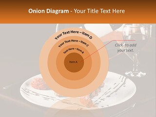 A Plate Of Food And A Glass Of Wine On A Table PowerPoint Template