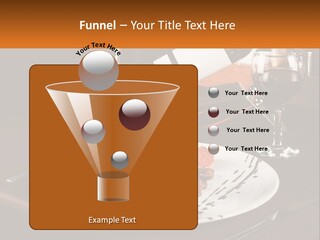 A Plate Of Food And A Glass Of Wine On A Table PowerPoint Template