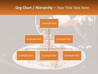 A Plate Of Food And A Glass Of Wine On A Table PowerPoint Template