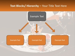 A Plate Of Food And A Glass Of Wine On A Table PowerPoint Template