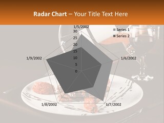 A Plate Of Food And A Glass Of Wine On A Table PowerPoint Template
