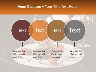 A Plate Of Food And A Glass Of Wine On A Table PowerPoint Template