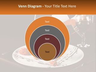A Plate Of Food And A Glass Of Wine On A Table PowerPoint Template