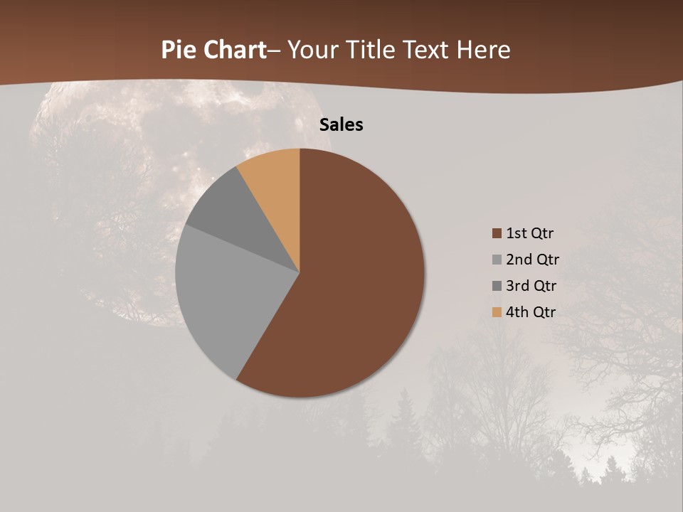 A Full Moon With Trees In The Background PowerPoint Template