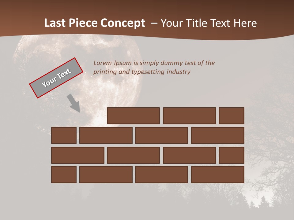 A Full Moon With Trees In The Background PowerPoint Template