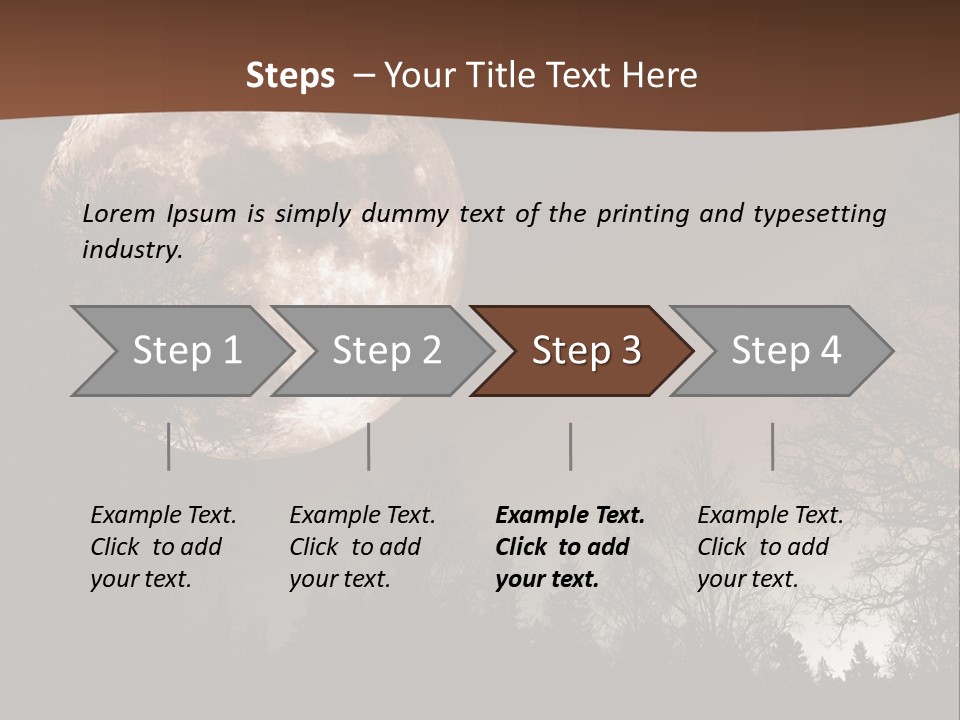 A Full Moon With Trees In The Background PowerPoint Template