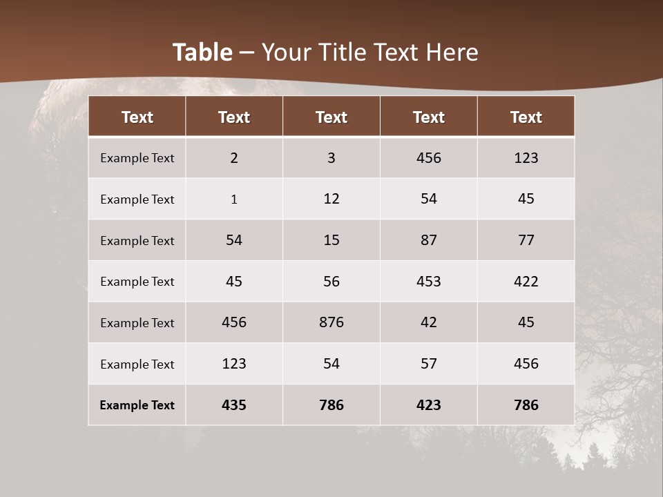 A Full Moon With Trees In The Background PowerPoint Template