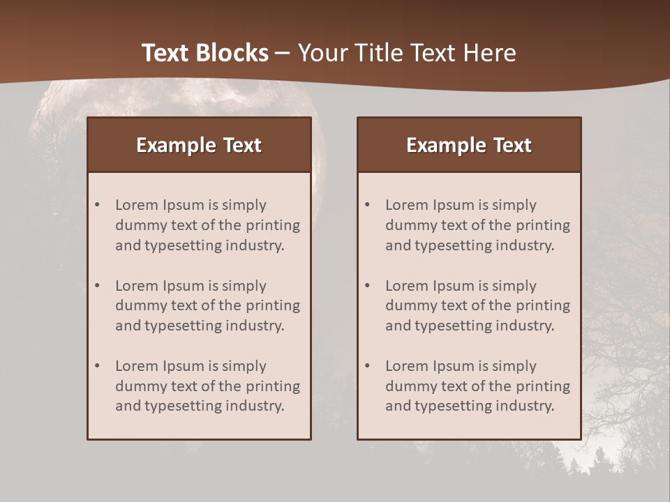 A Full Moon With Trees In The Background PowerPoint Template