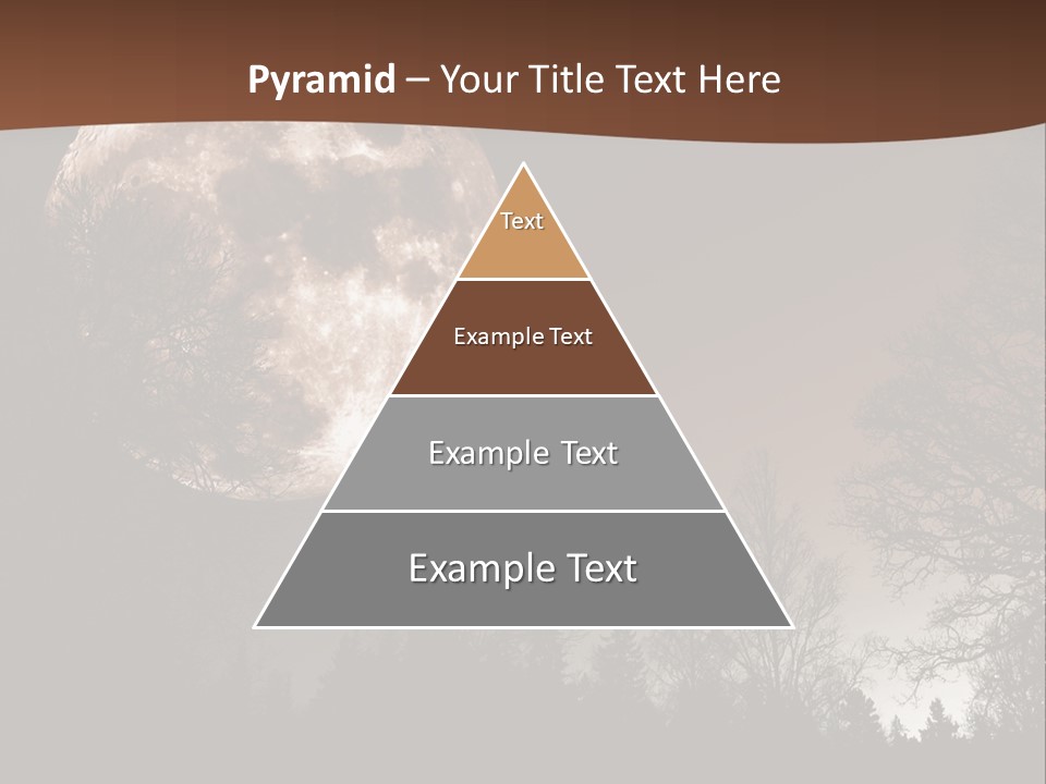 A Full Moon With Trees In The Background PowerPoint Template