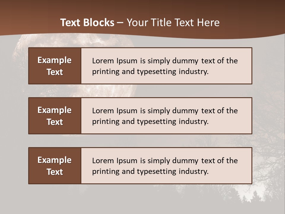 A Full Moon With Trees In The Background PowerPoint Template