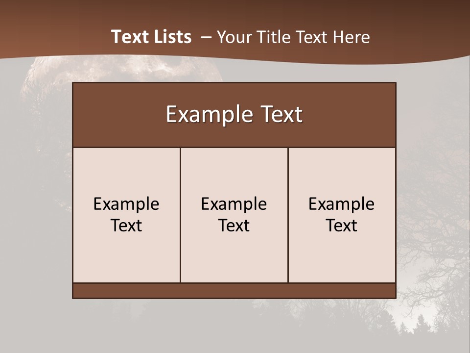 A Full Moon With Trees In The Background PowerPoint Template