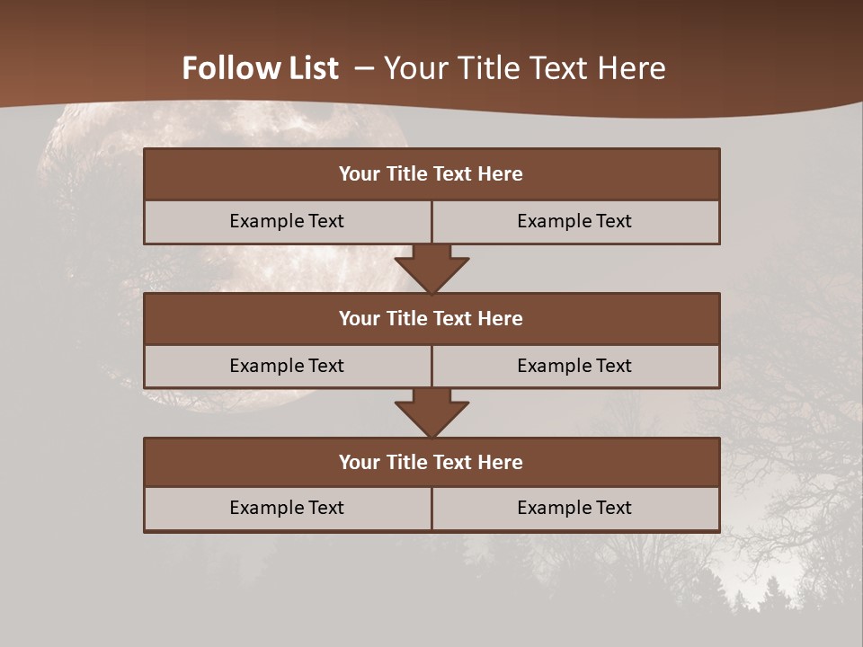 A Full Moon With Trees In The Background PowerPoint Template