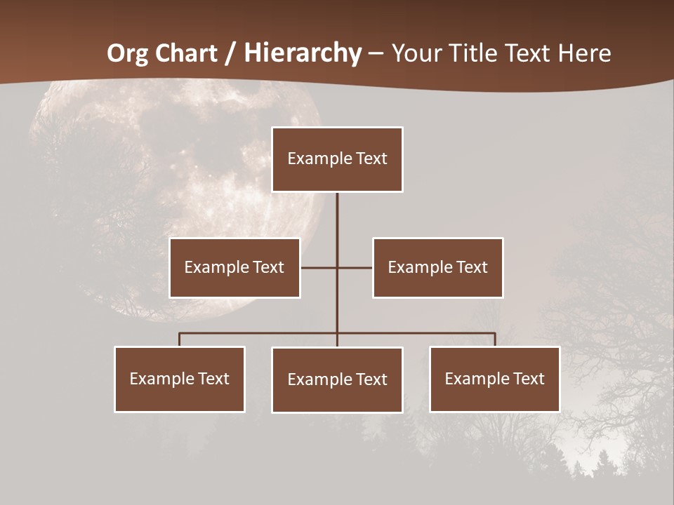 A Full Moon With Trees In The Background PowerPoint Template