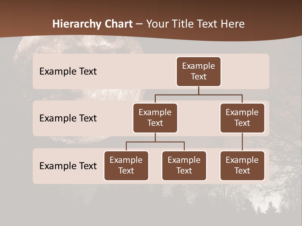 A Full Moon With Trees In The Background PowerPoint Template