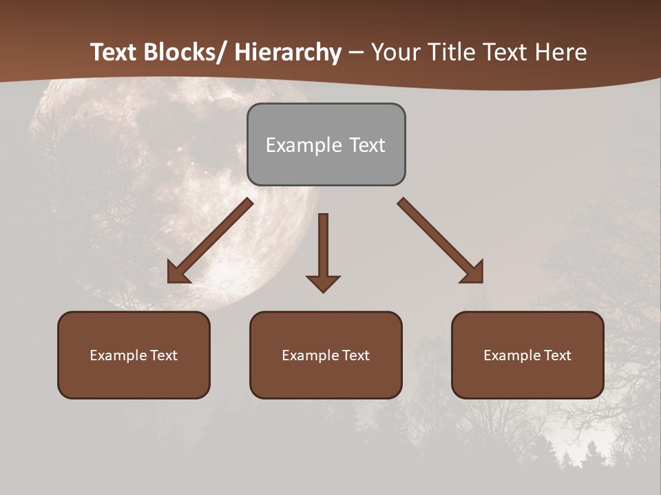 A Full Moon With Trees In The Background PowerPoint Template