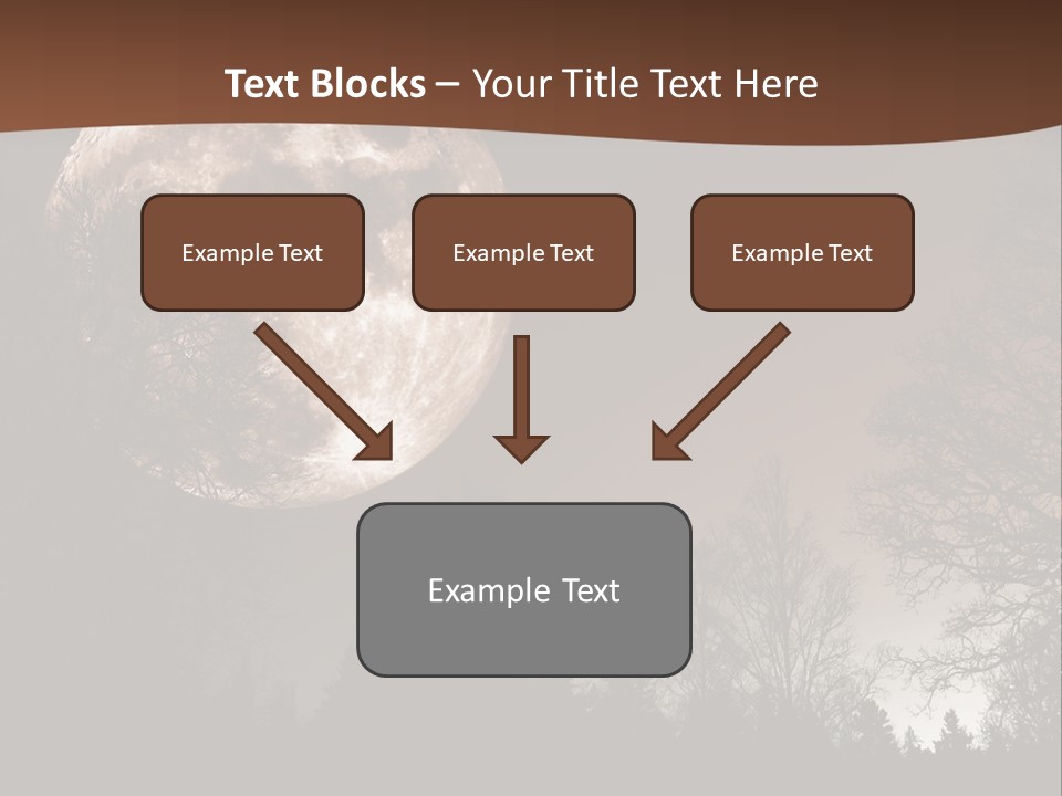A Full Moon With Trees In The Background PowerPoint Template