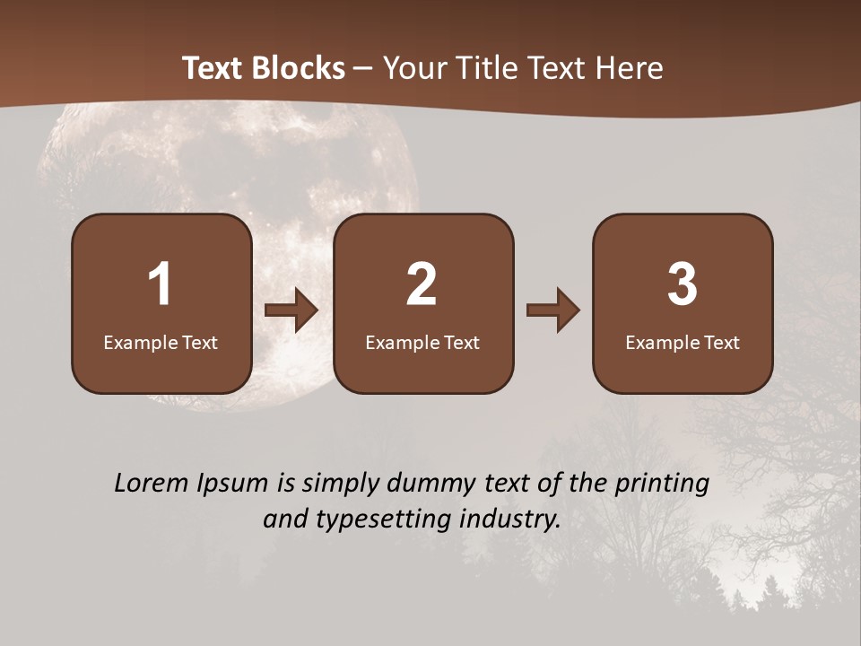A Full Moon With Trees In The Background PowerPoint Template
