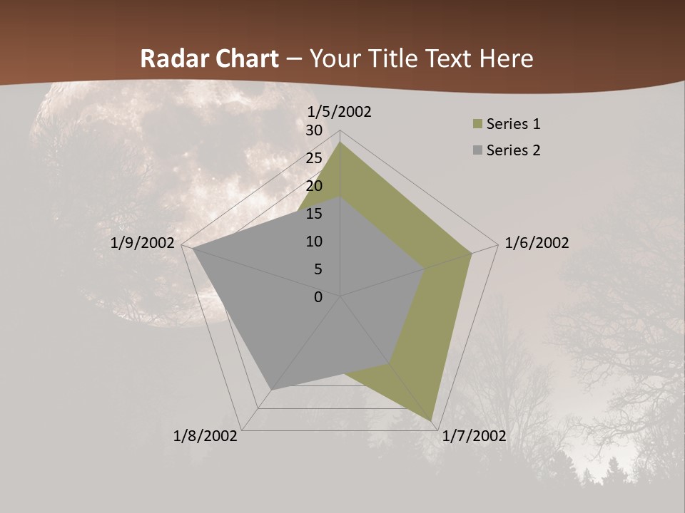 A Full Moon With Trees In The Background PowerPoint Template