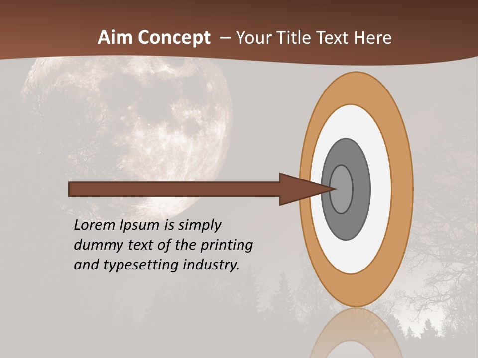 A Full Moon With Trees In The Background PowerPoint Template