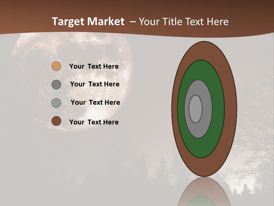 A Full Moon With Trees In The Background PowerPoint Template