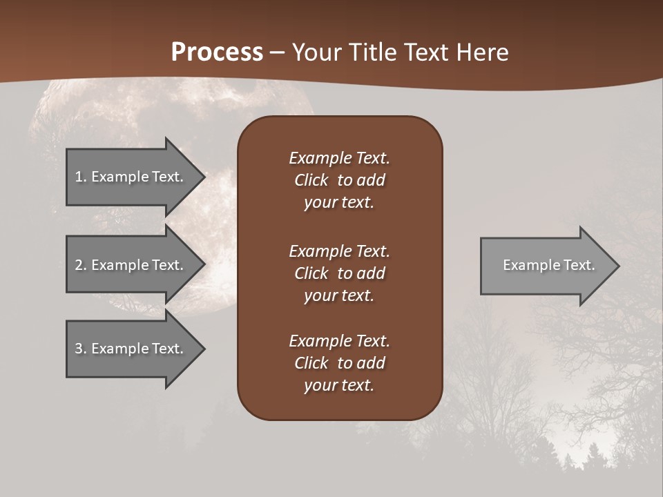 A Full Moon With Trees In The Background PowerPoint Template