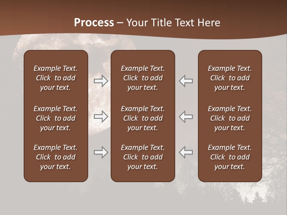A Full Moon With Trees In The Background PowerPoint Template