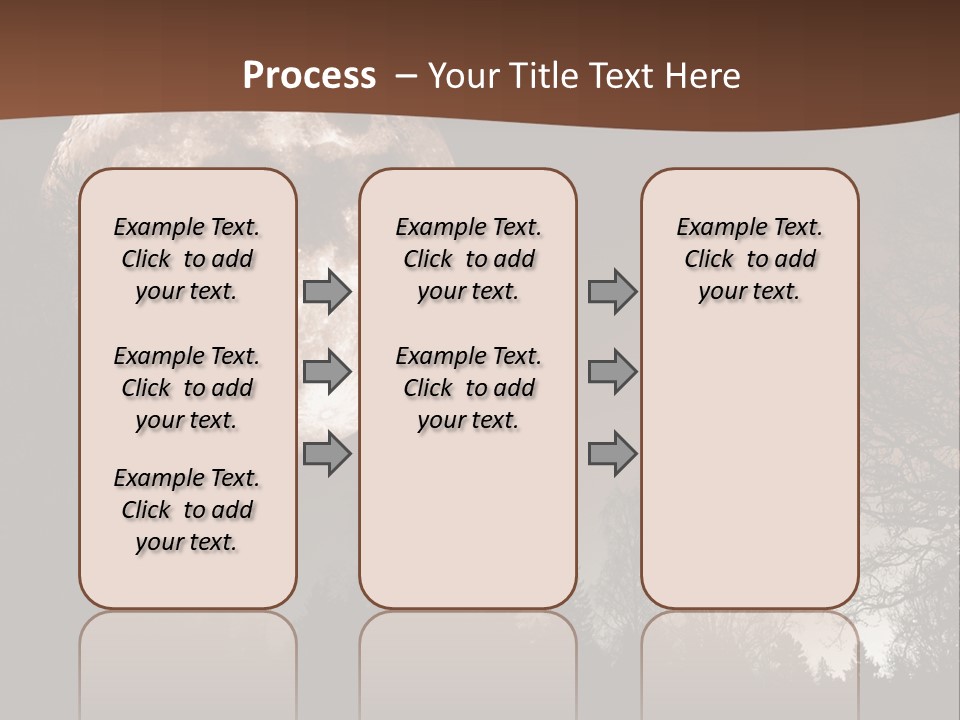 A Full Moon With Trees In The Background PowerPoint Template