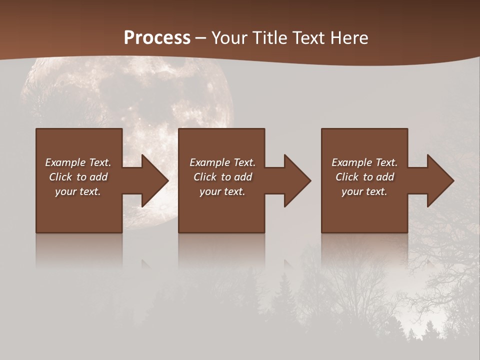 A Full Moon With Trees In The Background PowerPoint Template